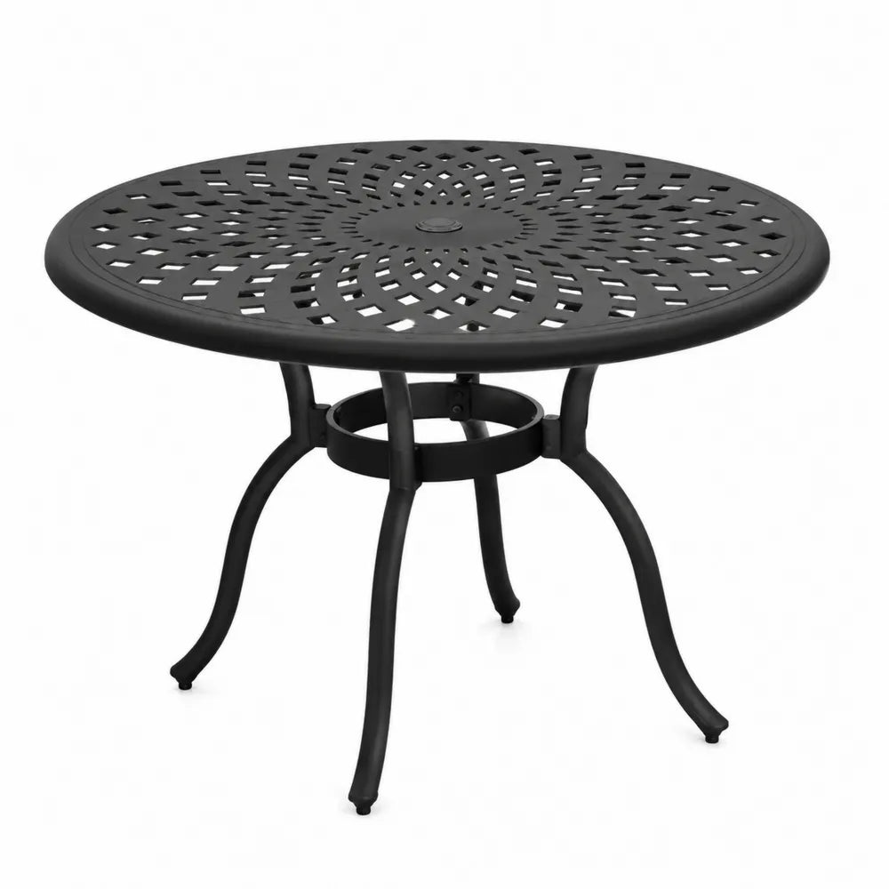 Table ronde en aluminium Noir pour extérieur