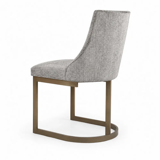 Chaise en métal et tissu gris 80cm